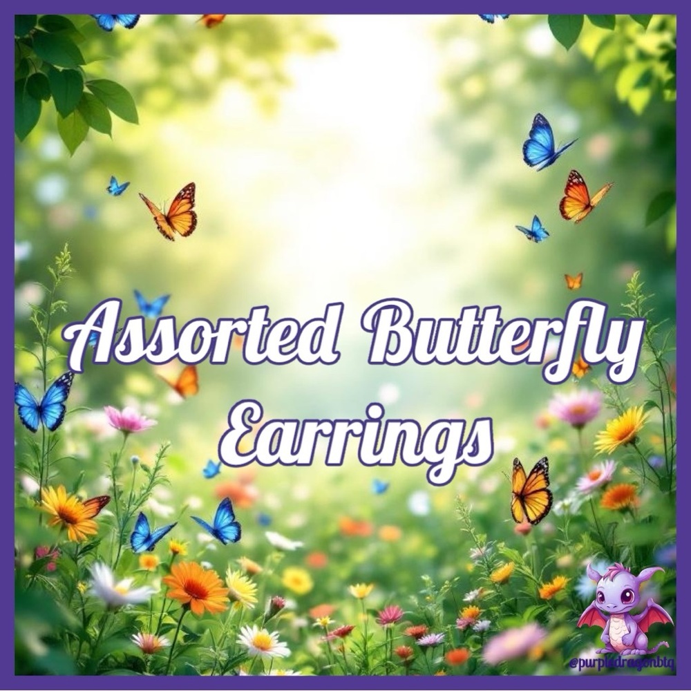 CHUNKY BUTTERFLY EARRINGS